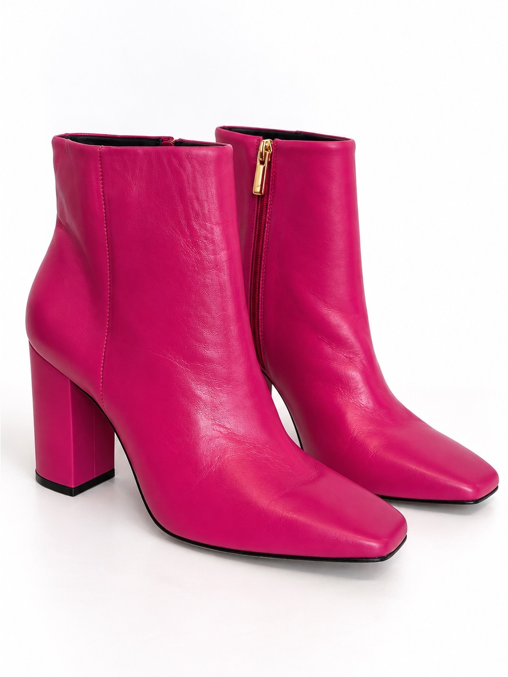 L’Intervalle Pink Leather Ankle Boots Size 9 Star Trek Screen Worn